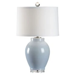 Capri Lamp - Crackle Cloud Blue