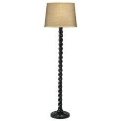 Barley Twist Floor Lamp - Black