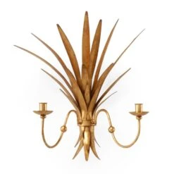 Wheat Candle Sconce - Gold