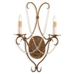 Crystal Lights Gold Wall Sconce