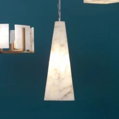 Borealis Tall Hexagon Pendant - Alabaster -Best Lighting Shop 5bortal pewh 8