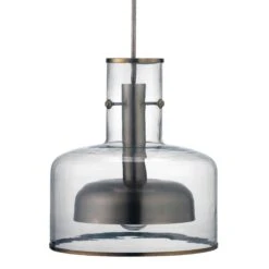 Clyde Pendant - Clear / Gunmetal