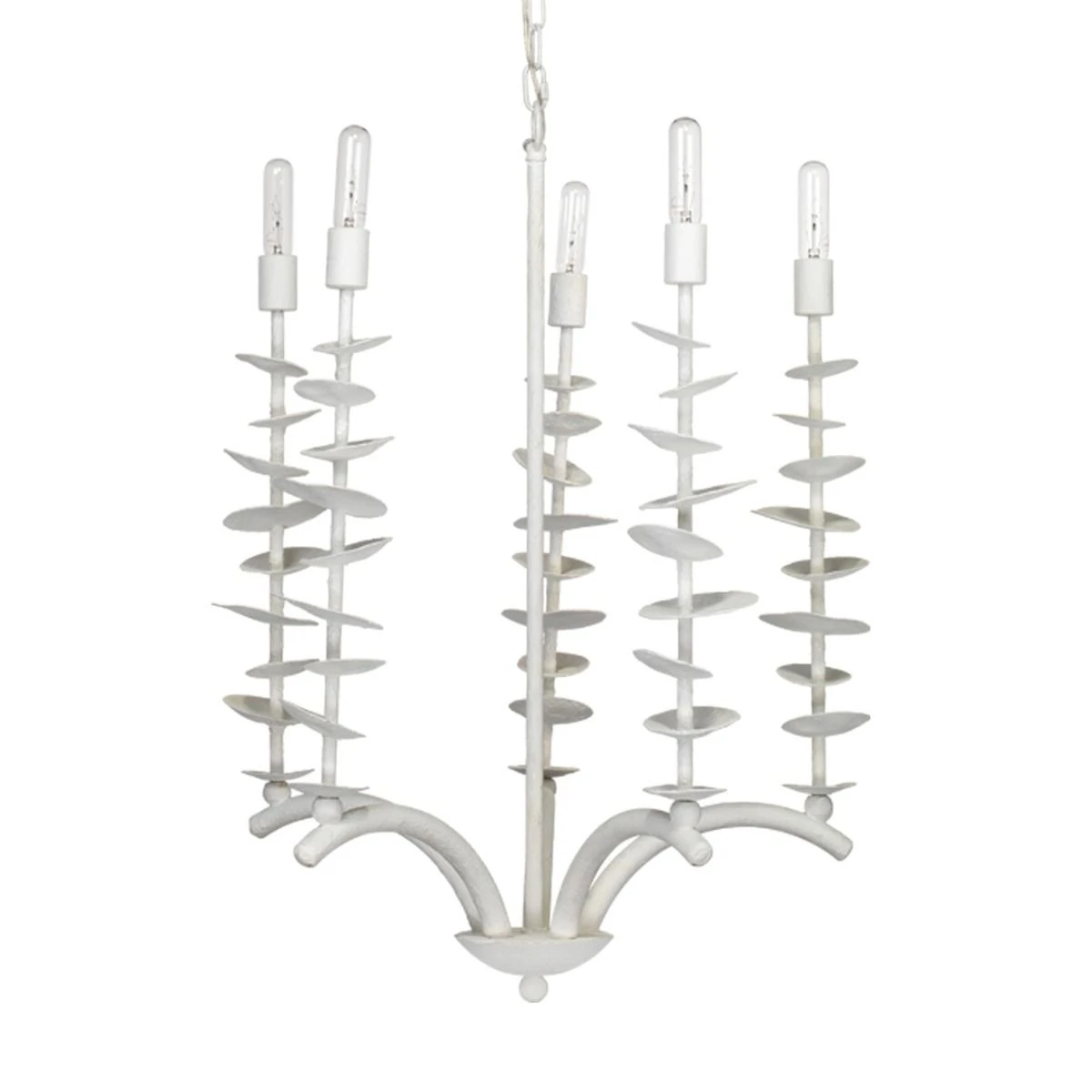 Petals Chandelier - White Gesso 3 Petals Chandelier - White Gesso