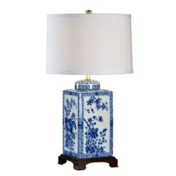 Large Lotus Lamp - Blue