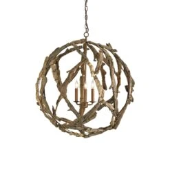 Driftwood Orb Chandelier
