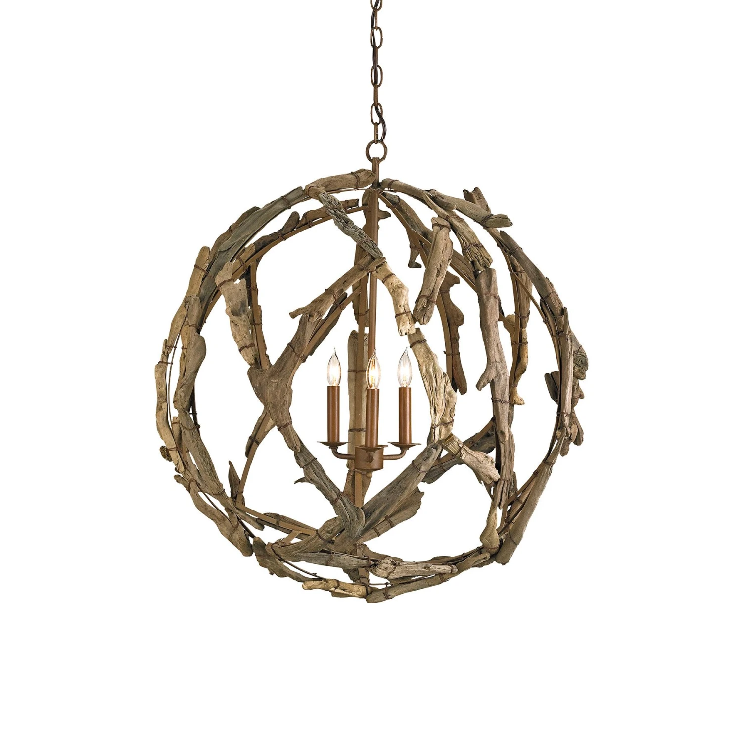 Driftwood Orb Chandelier 3 Driftwood Orb Chandelier