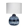 Small Batik Table Lamp - Indigo / White -Best Lighting Shop 9batiksm131s
