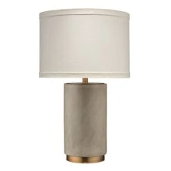 Mortar Table Lamp - Cement / Brass