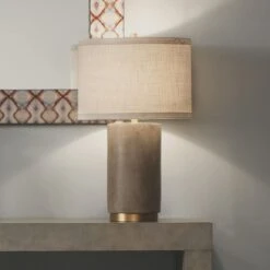 Mortar Table Lamp - Cement / Brass -Best Lighting Shop 9mortarcembr 8
