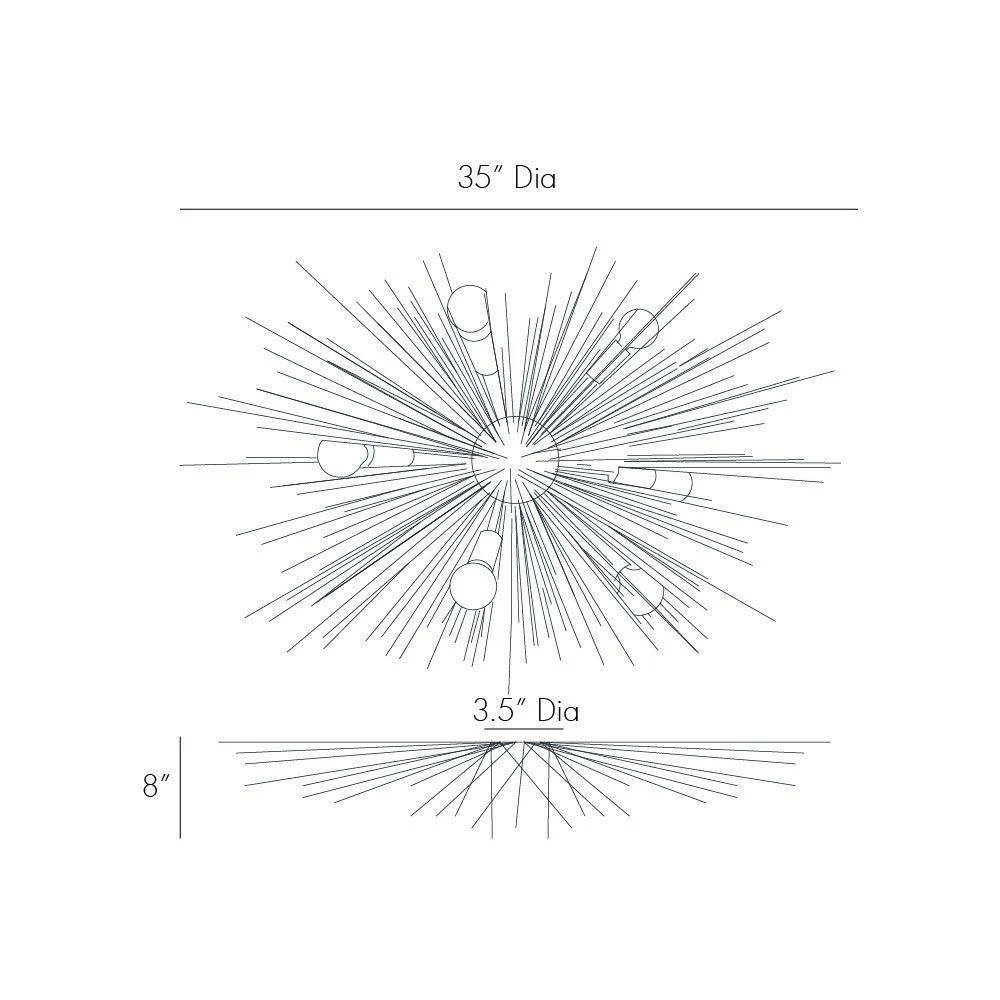 Roxanne Flush Mount - Brass 7 Roxanne Flush Mount - Brass - Image 5