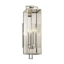 Beckham Wall Sconce - Polished Steel -Best Lighting Shop b6533 1