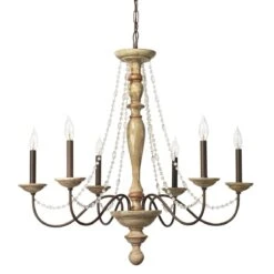 Maybel Chandelier - Washed & Crystal