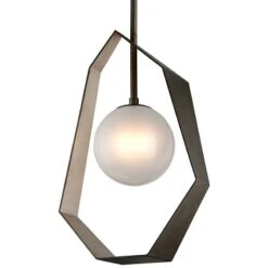 Origami Pendant - Graphite / Silver Leaf -Best Lighting Shop f5535 1