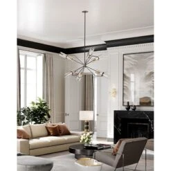 Raef 6 Light Chandelier - Bronze / Brass -Best Lighting Shop f6316 4