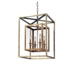 Morgan Pendant Chandelier - Gold Silver Leaf