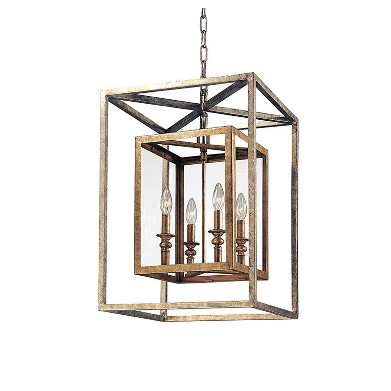 Morgan Pendant Chandelier - Gold Silver Leaf 3 Morgan Pendant Chandelier - Gold Silver Leaf