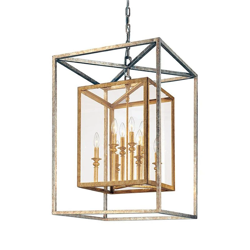 Morgan Pendant Chandelier - Gold Silver Leaf 4 Morgan Pendant Chandelier - Gold Silver Leaf - Image 2
