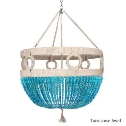 Frankie Malibu 24 Chandelier - Nickel -Best Lighting Shop frankie malibu turquoise swirl 3 1