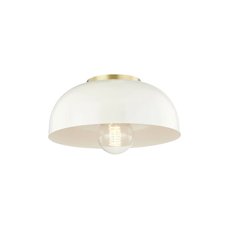 Avery Semi Flush - Aged Brass / Cream 4 Avery Semi Flush - Aged Brass / Cream - Image 2