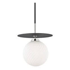 Ellis Large Pendant -Best Lighting Shop h200701l pn bk 1