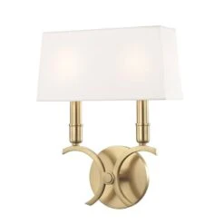 Gwen 2 Light Small Wall Sconce -Best Lighting Shop h212102s agb 1