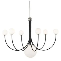 Coco Chandelier - Polished Nickel / Black