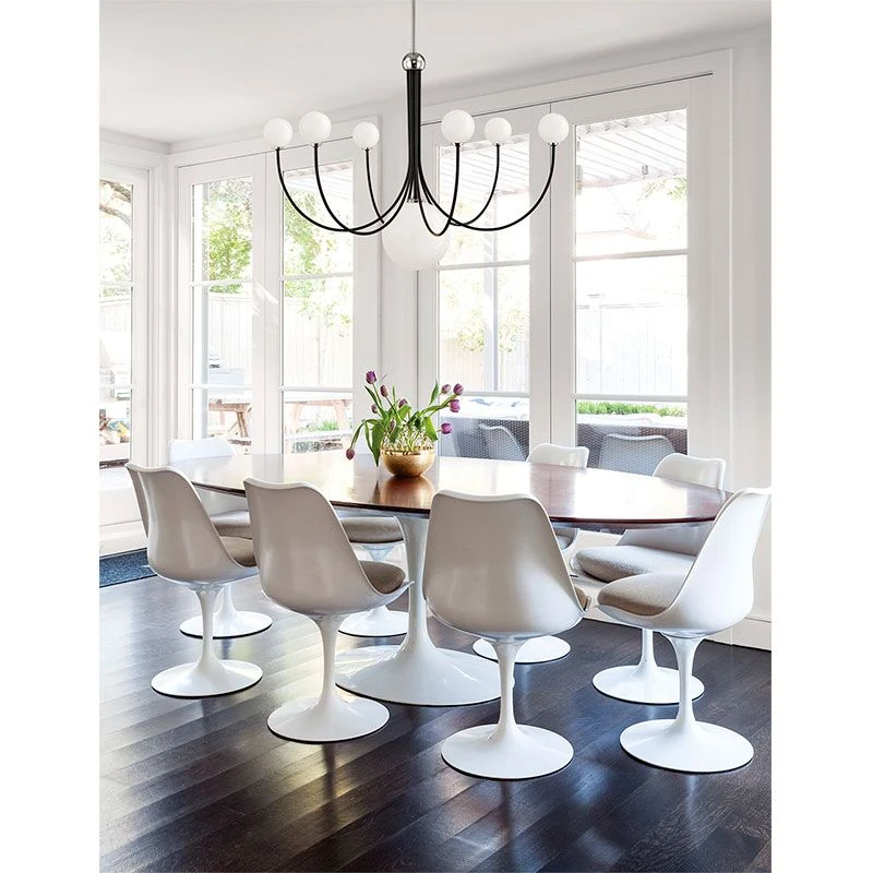 Coco Chandelier - Polished Nickel / Black 6 Coco Chandelier - Polished Nickel / Black - Image 4