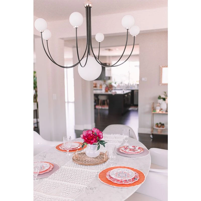 Coco Chandelier - Polished Nickel / Black 9 Coco Chandelier - Polished Nickel / Black - Image 7