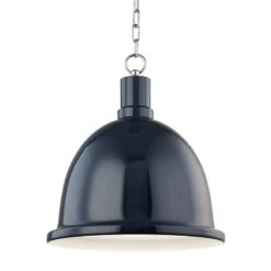 Blair Pendant - Polished Nickel / Navy