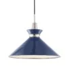 Kiki Pendant - Polished Nickel / Navy 1 Kiki Pendant - Polished Nickel / Navy -Best Lighting Shop h251701l pn nvy 1