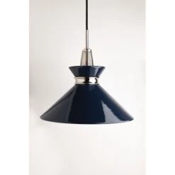 Kiki Pendant - Polished Nickel / Navy -Best Lighting Shop h251701l pn nvy 3