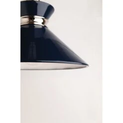 Kiki Pendant - Polished Nickel / Navy -Best Lighting Shop h251701l pn nvy 4