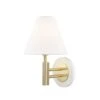 Robbie Wall Sconce - Aged Brass -Best Lighting Shop h264101 agb wh 1