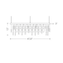 Crystal Linear Pendant Lamp -Best Lighting Shop hgml158 3