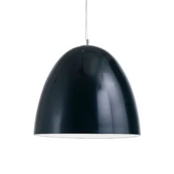 Large Dome Pendant Lamp - Black