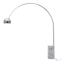 Cora Floor Lamp - White Marrble