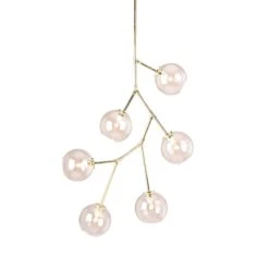 Atom 6 Pendant - Clear / Gold