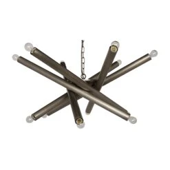 Noir Lex Chandelier - Antique Silver