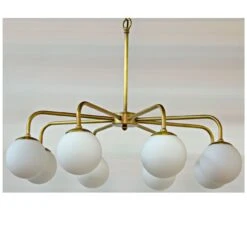 Noir Larenta Chandelier - Antique Brass