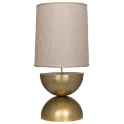 Noir Pulan Table Lamp - Antique Brass