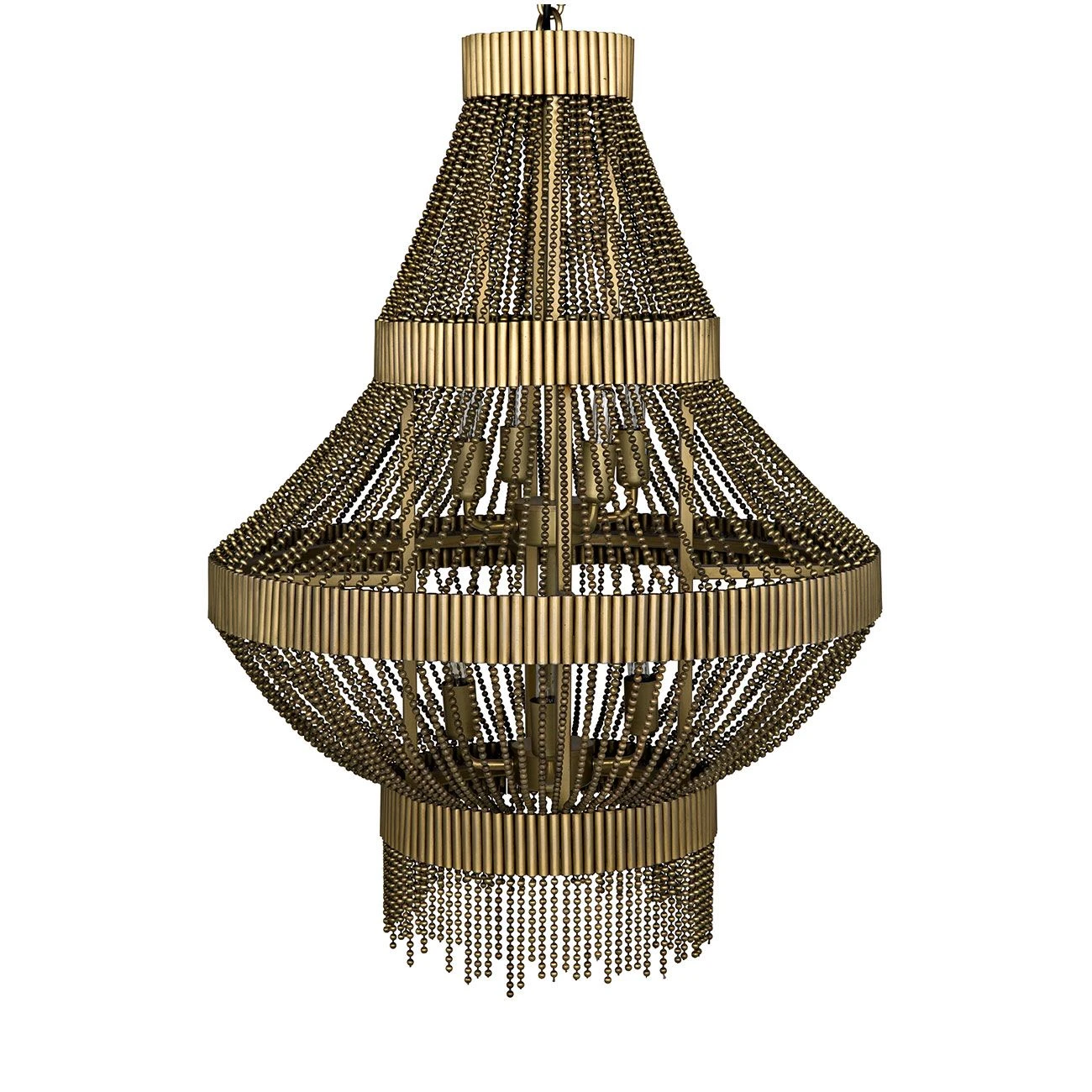 Noir Domo Chandelier - Metal With Brass 3 Noir Domo Chandelier - Metal With Brass