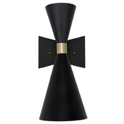 Noir Ariel Sconce, Black Steel