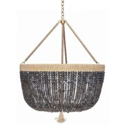 Malibu 30 Beaded Chandelier - Brass