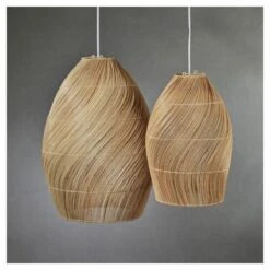 Marcel Spiral Rattan Pendant Lamp 21"-Inch Tall 7 Marcel Spiral Rattan Pendant Lamp 21"-Inch Tall -Best Lighting Shop zodax nc 677b