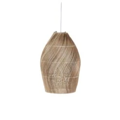 Marcel Spiral Rattan Pendant Lamp 21"-Inch Tall